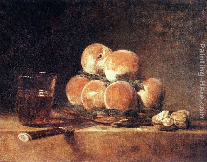 Jean Baptiste Simeon Chardin A Basket of Peaches